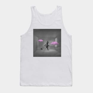 Pink Clouds - Surreal/Collage Art Tank Top